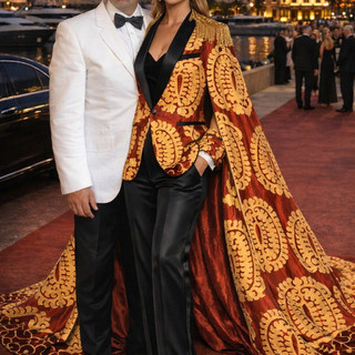 Luca Moretti sul red carpet di Monte-Carlo al Gala della Rosa.