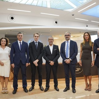 Rémy Rolland e le altre autorità in visita a la Poste Monte-Carlo (Foto: Manuel Vitali Direction de la Communication)