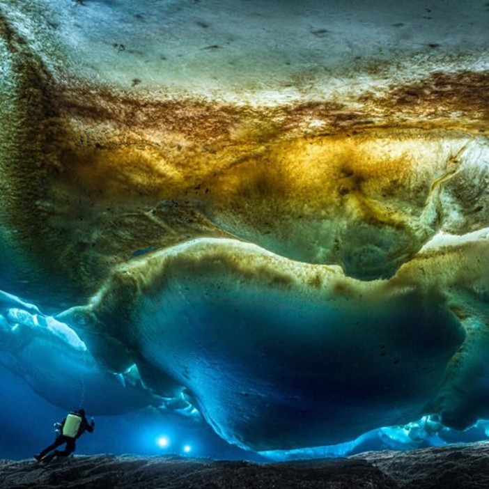 Plafond de glace, Îlot de la Dent, Terre Adélie © Laurent Ballesta Plafond de glace, Îlot de la Dent, Terre Adélie © Laurent Ballesta
