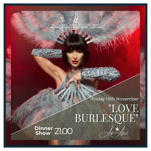 Sanremo: venerdì sera Dinner Show 'Love Burlesque' protagonista al Victory Morgana Bay