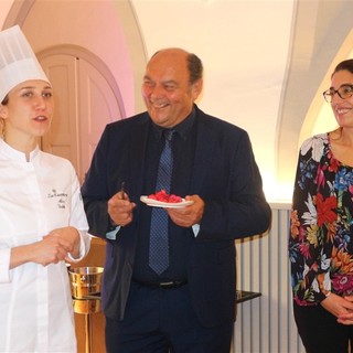 La pasticcera Alice Vialetto con Claudio Porchia e Silvia Parodi