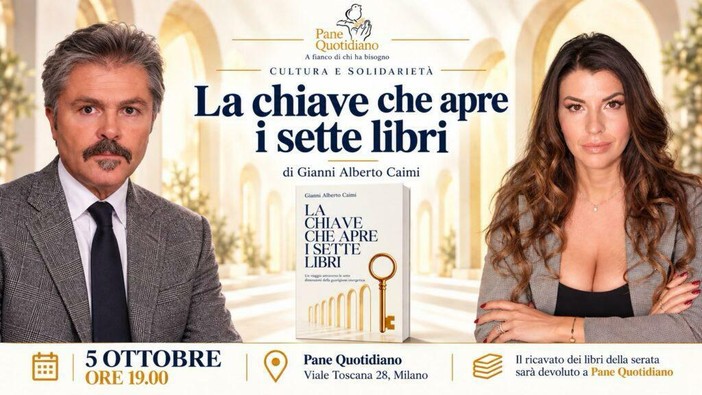 “La chiave che apre i sette libri”: a Milano la presentazione del libro di Gianni Alberto Caimi “La chiave che apre i sette libri”: a Milano la presentazione del libro di Gianni Alberto Caimi