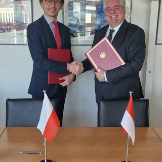 Ambasciatore di Monaco in Germania, S.E. Lorenzo Ravano e  Direttore Generale della Fondazione, Wojciech Soczewica.