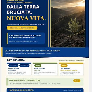 "Dalla terra bruciata, nuova vita": Ventimiglia e Mentone insieme per aiutare le zone colpite dagli incendi