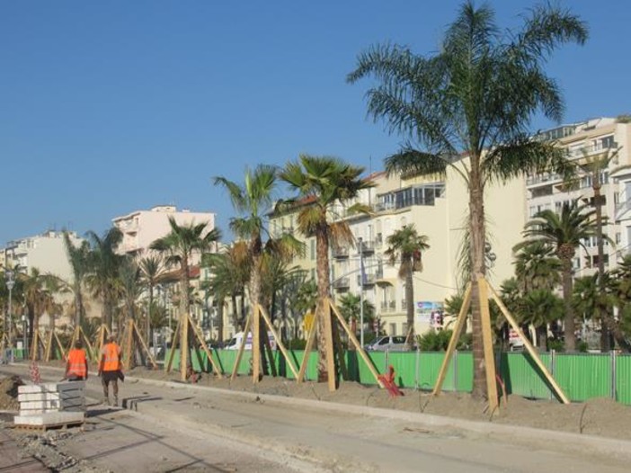 Promenade des Anglais, i lavori in corso Promenade des Anglais, i lavori in corso