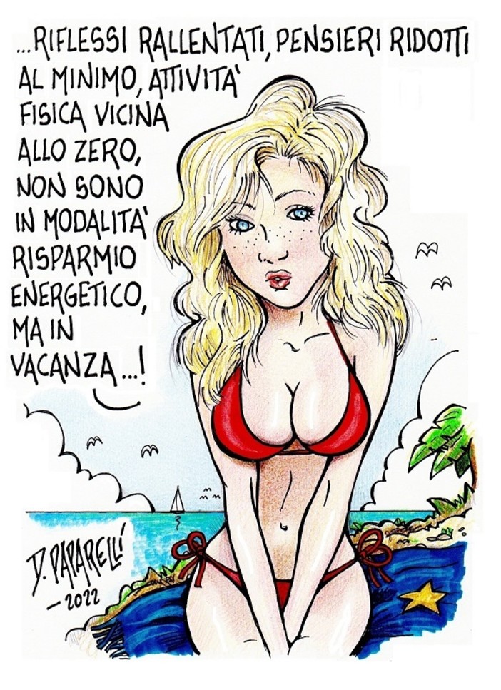 Le vacanze, vignetta di Danilo Paparelli