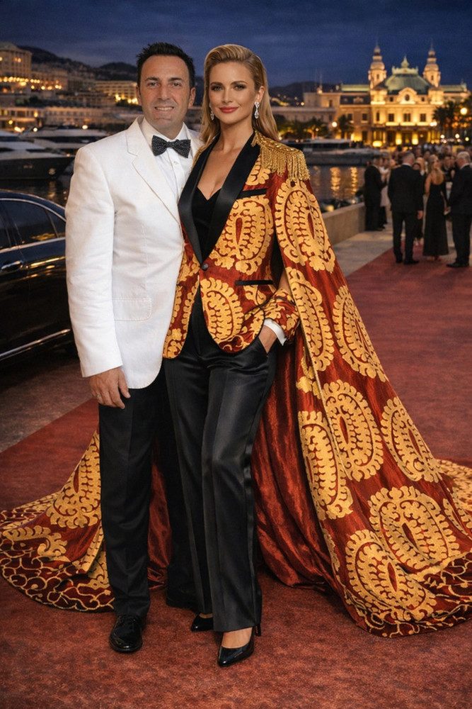 Luca Moretti sul red carpet di Monte-Carlo al Gala della Rosa.