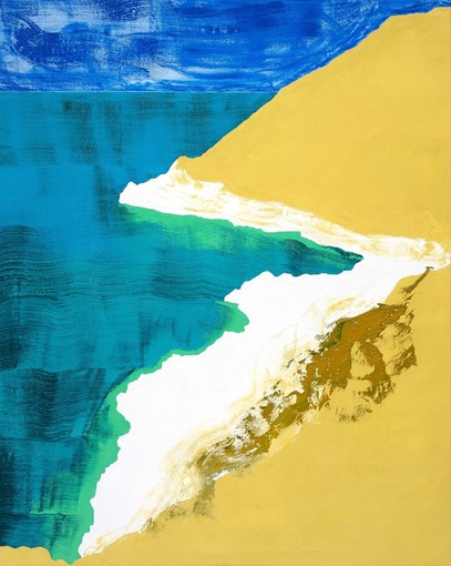 Marine Wallon, Aspa, 2024, Huile sur toile, 200 x 160 cm, Courtesy de l’artiste et de la galerie Catherine Issert