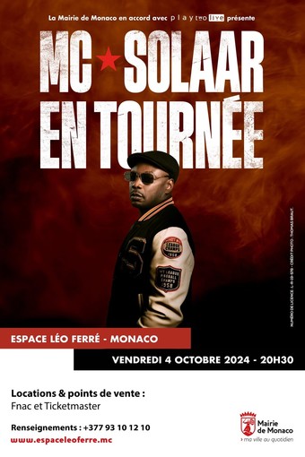 Il leggendario MC★Solaar salirà sul palco dell'Espace Léo Ferré di Monaco