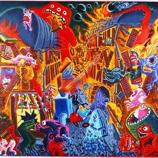 Hervé di Rosa, L'attaque de la rue du Malheur, 1984 © Adagp Paris 2026 Hervé di Rosa, L'attaque de la rue du Malheur, 1984 © Adagp Paris 2026