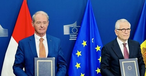 M. Pierre-André Chiappori, il Consigliere di Governo – Ministro delle Finanze e dell’Economia &amp; M. Thomas Gerassimos, Direttore Generale presso la Direzione Generale per la Fiscalità e l’Unione Doganale della Commissione Europea. ©DR