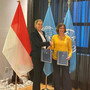 S.E. Anne Eastwood, ambasciatrice e rappresentante permanente del Principato di Monaco presso la FAO, e Beth Bechdol, vicedirettrice generale della FAO. © DR