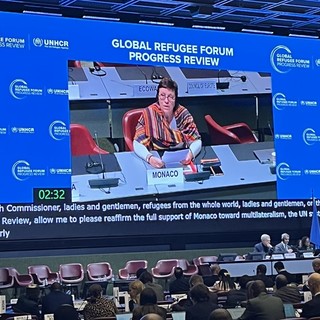 Isabelle Rosabrunetto, Direttore Generale del Dipartimento delle Relazioni Esterne e della Cooperazione,  Ginevra, riunione di follow-up del 2º Forum Mondiale per i Rifugiati ©DR