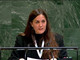 La Sig.ra Daphné Le Son interviene alla tribuna dell’ONU in rappresentanza del Principato di Monaco © DR