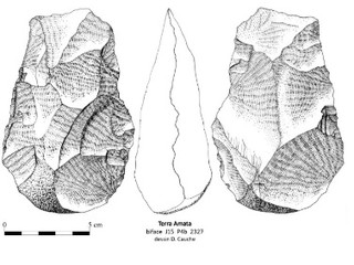 Biface de Terra Amata Crédit : Dominique Cauche