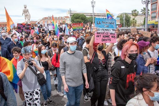 Una manifestazione a Nizza contro la trasnsfobia (Foto di Patrizia Gallo)