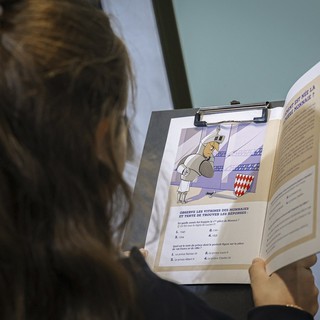 Esperienza giovani al Museo dei Francobolli e delle Monete. © Stéphane Danna - Direzione della Comunicazione.