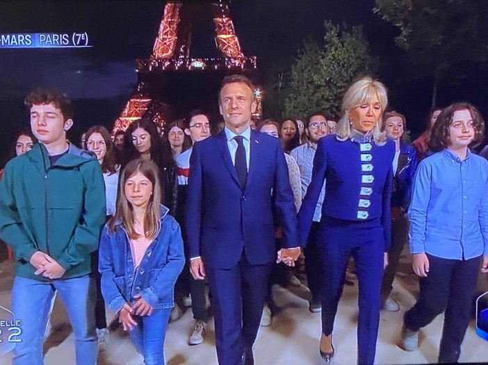 Emmanuel Macron ieri sera