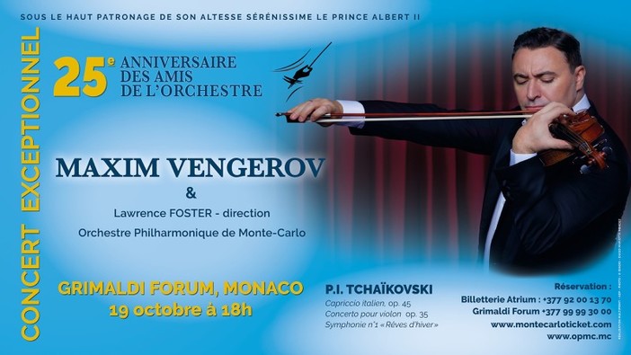 Maxim Vengerov e Lawrence Foster in concerto per il 25° anniversario degli Amici dell’Orchestre Philharmonique di Monte-Carlo (Video) Maxim Vengerov e Lawrence Foster in concerto per il 25° anniversario degli Amici dell’Orchestre Philharmonique di Monte-Carlo (Video)