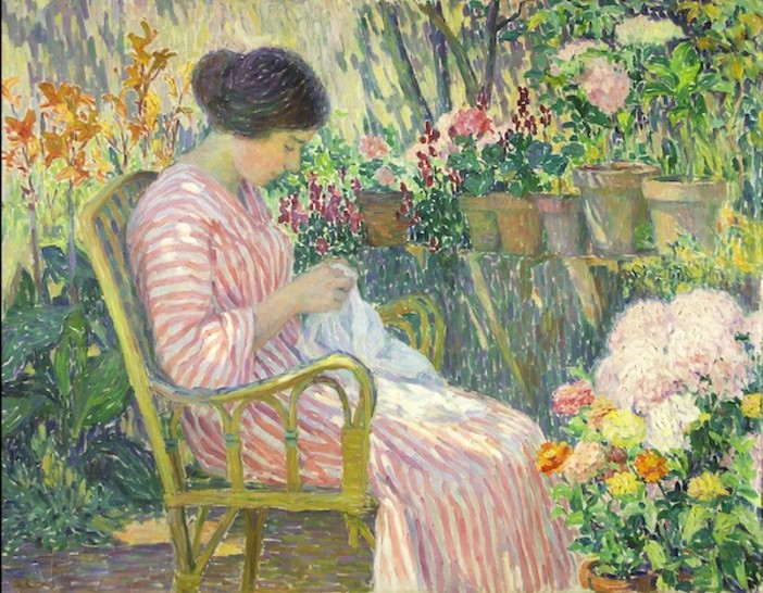 Blanche-Augustine CAMUS, Au jardin en Provence, fin du XIXe - début du XXe siècle, huile sur toile, N.Mba 1904 Musée des Beaux-Arts Jules Chéret, Nice Blanche-Augustine CAMUS, Au jardin en Provence, fin du XIXe - début du XXe siècle, huile sur toile, N.Mba 1904 Musée des Beaux-Arts Jules Chéret, Nice