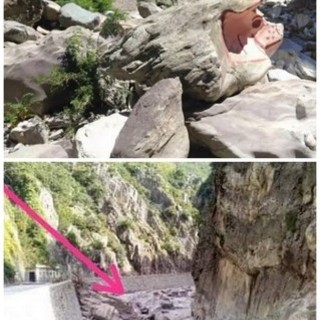 In Valle Roya il 'maialino' sul fiume ha resistito: la roccia c'è ancora ma dovrà essere ripitturato