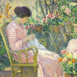 Blanche-Augustine CAMUS, Au jardin en Provence, fin du XIXe - début du XXe siècle, huile sur toile, N.Mba 1904 Musée des Beaux-Arts Jules Chéret, Nice