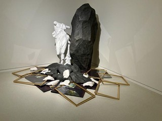 Giulio Paolini, “ l'Orage” 2025,  opera inedita commissionata per la mostra (con frammenti di cielo) de “L’orage" di Poussin