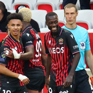 Nizza - Brest, la gioia dei rossoneri (foto tratta dal sito dell'OGC Nice)