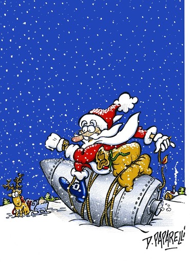 Natale e i missili, la vignetta di Danilo Paparelli