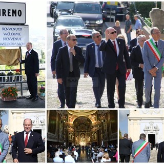 Sanremo e Monaco sono sempre più vicine: il Principe Alberto è in città, la visita inizia dalla Madonna della Costa (Foto e Video)