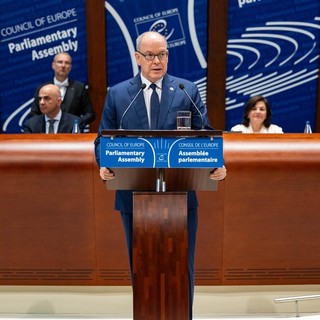 S.A.S. il Principe Alberto II durante la sessione dell’Assemblea parlamentare del Consiglio d’Europa a Strasburgo. Foto: © Manuel Vitali – Direzione della Comunicazione