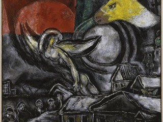 Marc Chagall Les Pâques, 1968 Huile sur toile, 160,3 x 159,5 cm Centre Pompidou, Paris, Musée national d'art moderne Centre de création industrielle, dation, 1988, dépôt au Musée Chagall, Nice © ADAGP, Paris, 2021 Photo © Centre Pompidou, Mnam