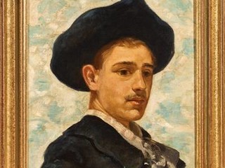 Alexis MOSSA, Portrait de Gustave-Adolphe Mossa jeune au béret et à la palette, XIXe siècle, huile sur toile, N.Mba 6162, musée des Beaux-Arts Jules Chéret, Nice. © François Fernandez. Alexis MOSSA, Portrait de Gustave-Adolphe Mossa jeune au béret et à la palette, XIXe siècle, huile sur toile, N.Mba 6162, musée des Beaux-Arts Jules Chéret, Nice. © François Fernandez.