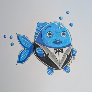 Pesce di aprile, disegno di Cristina Lioci
