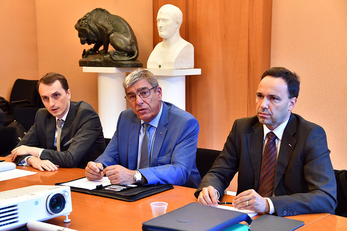 Da sinistra a destra: Rémy Rolland, Albert Croesi e Olivier Lavagna