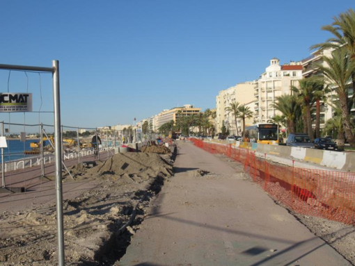Lavori lungo la Promenade des Anglais