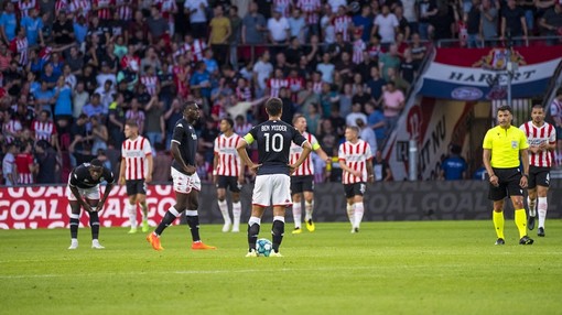 PSV Eindhoven - Monaco, una fase di gioco. Fotogtrafia tratta dal sito dell'AS Monaco PSV Eindhoven - Monaco, una fase di gioco. Fotogtrafia tratta dal sito dell'AS Monaco