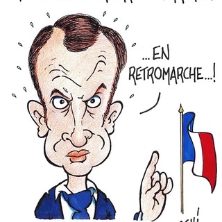 Emmanuel Macron visto da Danilo Paparelli
