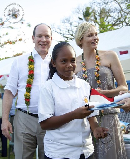 Sua Altezza Alberto di Monaco e la Principessa Charlène hanno visitato la repubblica di Palaos