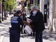 Pattuglia della Polizia Municipale in Avenue Jean Médecin a Nizza Pattuglia della Polizia Municipale in Avenue Jean Médecin a Nizza