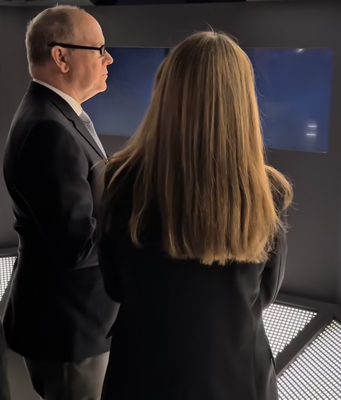 Il Principe Alberto durante la visita al Museo Oceanografico (Foto di Ezio Cairoli)