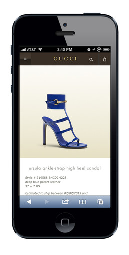 Gucci Lancia il Sito Web Mobile. E porta il M-Commerce ai Consumatori del Lusso Gucci Lancia il Sito Web Mobile. E porta il M-Commerce ai Consumatori del Lusso