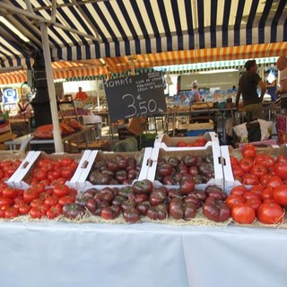 Tanti pomodori al mercato di Cours Saleya