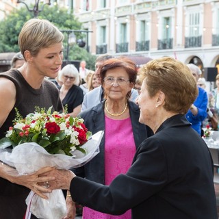 La principessa Cahrlène durante la serata (Crédit Photo : Eric Mathon / Palais princier)