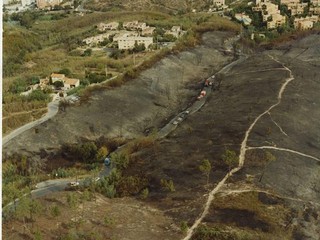 Incendie à la Croix-des-Gardes, 24 septembre 1991 - Photographie Geay Aéro