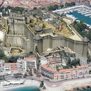 La ricostruzione di Florent Pey del Castello di Nizza (foto tratta da Facebook)