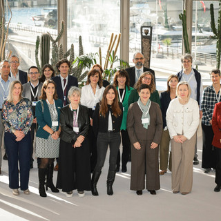 La delegazione del Principato di Monaco presente alla 10ª riunione dell’Accordo Pelagos: Madame Céline Impagliazzo, Capo delegazione, Madame Armelle Roudaut-Lafon, Direttore degli Affari Marittimi, Madame Estelle Gianforte, Capo Divisione Affari Marittimi, Monsieur Ludovic Aquilina, Capo Sezione Ambiente, e Monsieur Eric Beraud, Ricercatore del Centro Scientifico di Monaco © Stéphane Danna – Direzione della Comunicazione.