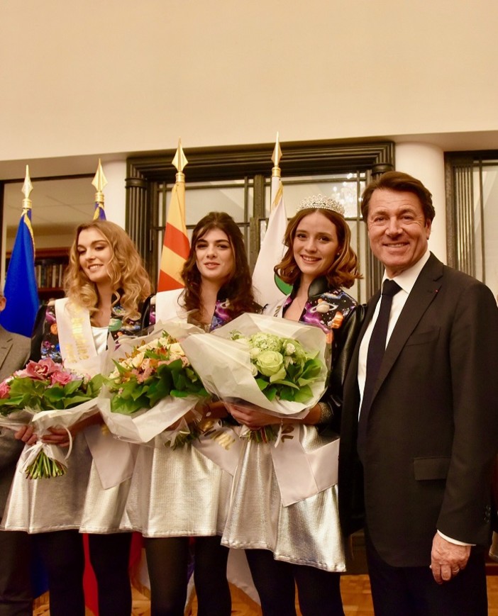 La Reine du Carnaval 2018 (da sinistra a destra: Marie-Lou Regini, Emma Pepino, Marina Sicart)