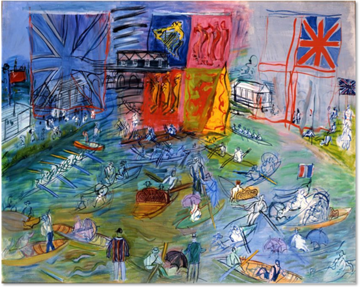Raoul DUFY « Parade - Les Régates à Henley », 1934-1952 Huile sur toile Collection Musée des Beaux-Arts Jules Chéret – copyright Adagp 2019 photo Muriel Anssens
