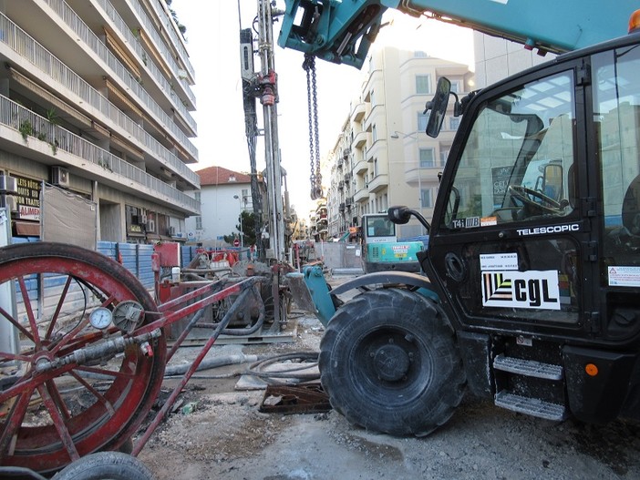 il cantiere in Rue de France a Nizza